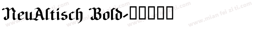 NeuAltisch Bold字体转换